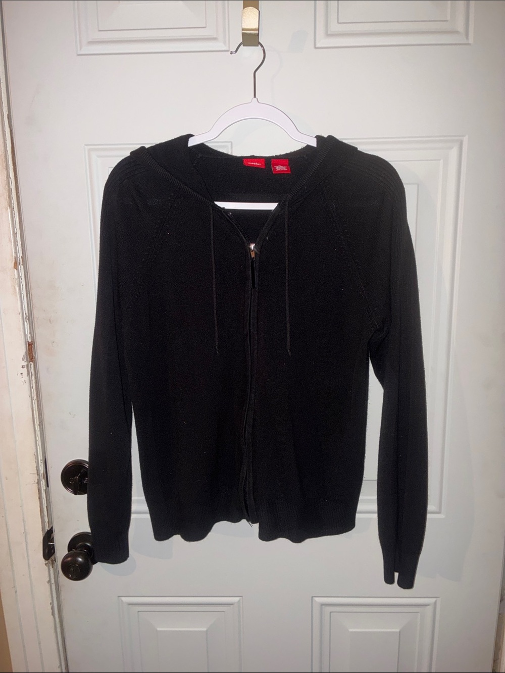 Mossimo Supply Co. Black Zip-Up Hoodie Sweater